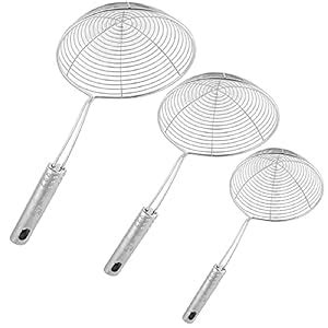 Kitchen Connect Pure Stainless Steel Deep Fry/Mesh Strainer/Jhara/Puri ...