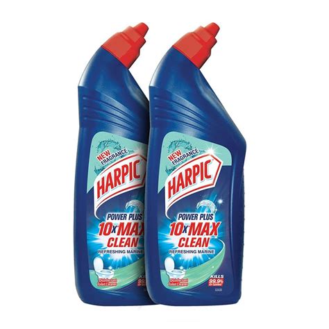 Harpic Disinfectant Toilet Cleaner Liquid, Marine - 1 Litre (Pack of 2 ...