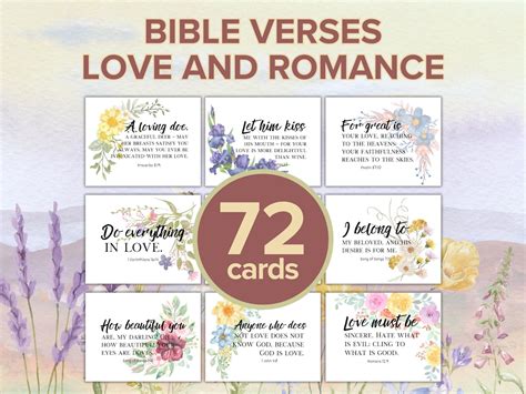72 Bible Verses for Love and Romance | Printable Bible Verse Cards - Etsy