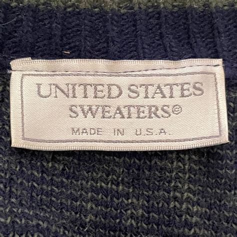 UNITED STATES SWEATERS "made in USA" Arabesque Acrylic Knit Cardigan ...