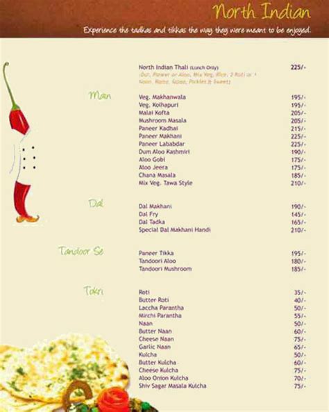 Shiv Sagar Menu, Menu for Shiv Sagar, Janpath, Connaught Place (CP ...