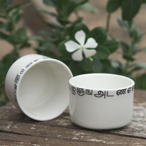 Dip Bowls -Tamil Script - Set of 2 – The Home Products Company