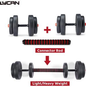 LYCAN 3 In 1 Convertible Dumbbells & Barbell Home Workout (16 kg ...