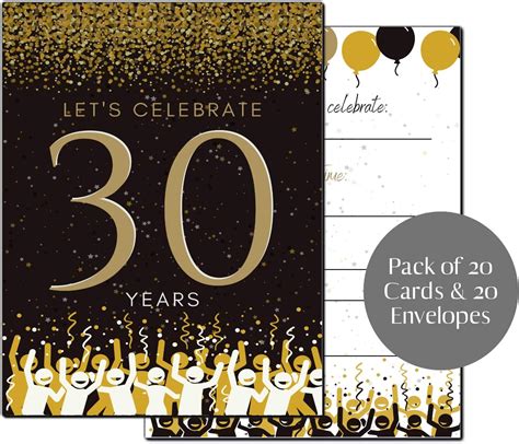 Elcer 30th Birthday Party Invitations | 30 Years India | Ubuy