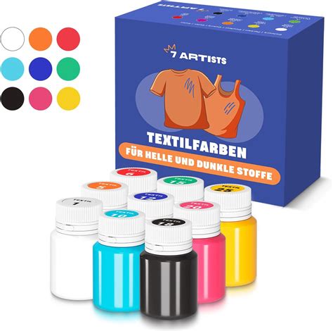 Nazca Professional Quality Fabric Paint - 6 Colours x 100ml - Permanent ...