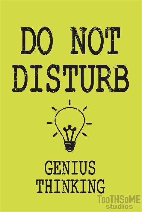 Toothsome Studios Do Not Disturb Genius Thinking 12 X 8 | Desertcart INDIA