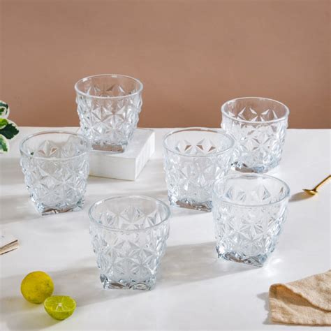 Whiskey Glass Set Of 6 300ml Online - Premium Whiskey Glass | Nestasia