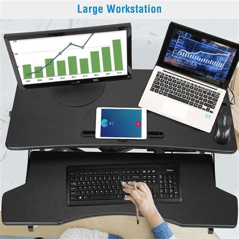 Buy 31 Height Adjustable Home Office Desk Converter Monitor Computer ...