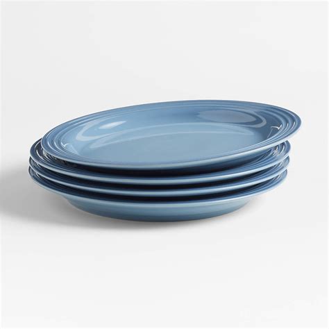 Le Creuset Chambray Blue Dinner Plates, Set of 4 | Crate & Barrel Canada