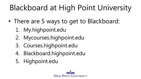 Introduction to Blackboard at HPU | PPTX