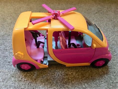 Polly Pocket Heli-car-pter Vehicle Mattel2004 Orange/Pink Playset ...