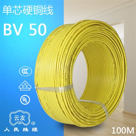 BV50平方铜芯线单芯铜线 50平方电线 100米/卷 - 浙江人民线缆制造有限公司