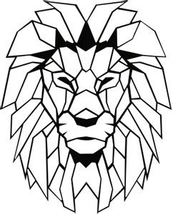 Global3DHub.Com 20 cm 3D Printed Lion Wall Art/Black Reusable Sticker ...
