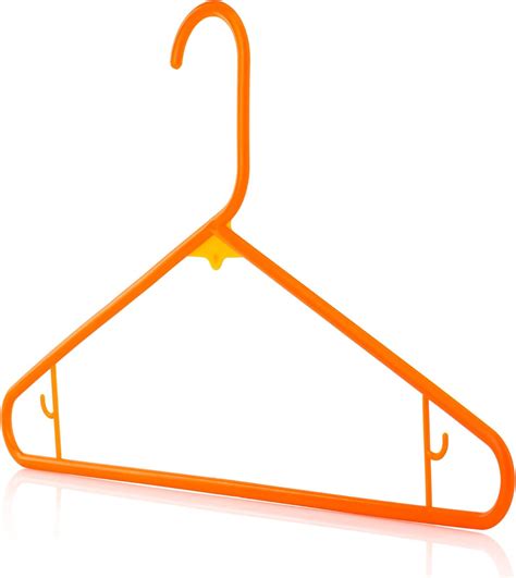 Buy HANGERWORLD 10 Orange 16.5inch Plastic All Purpose Coat Clothes ...
