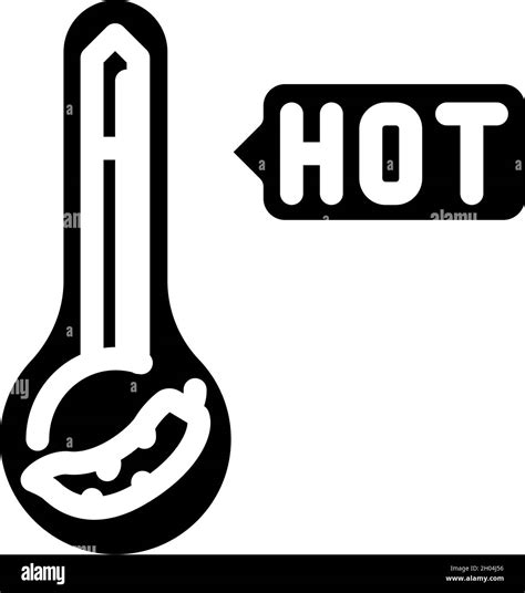 hot pepper spice scale glyph icon vector illustration Stock Vector ...