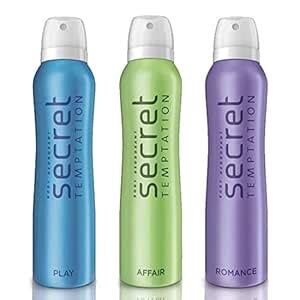 Buy Secret Temptation Affair, Play and Romance Deodorant for women, 150 ...