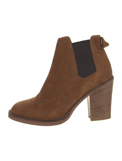 Veronica Beard Suede Chelsea Boots - Green Boots, Shoes - WV1142071 ...