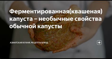 Ферментированная(квашеная) капуста – необычные свойства обычной капусты ...