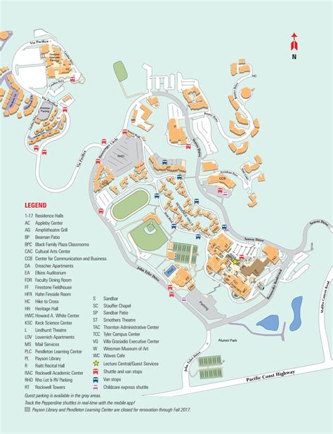Pepperdine University Malibu Campus Map