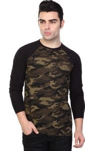 Unisopent Designs Military Camouflage Men Round Neck Green T-Shirt ...
