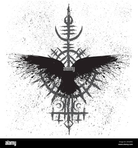 Raven symbol hi-res stock photography and images - Alamy