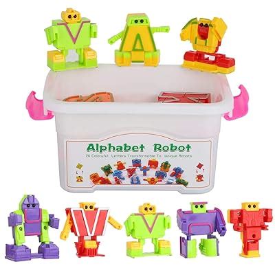 Buy 26 Colorful Alphabet Robots ABC Learning toys Transforming Toys ...