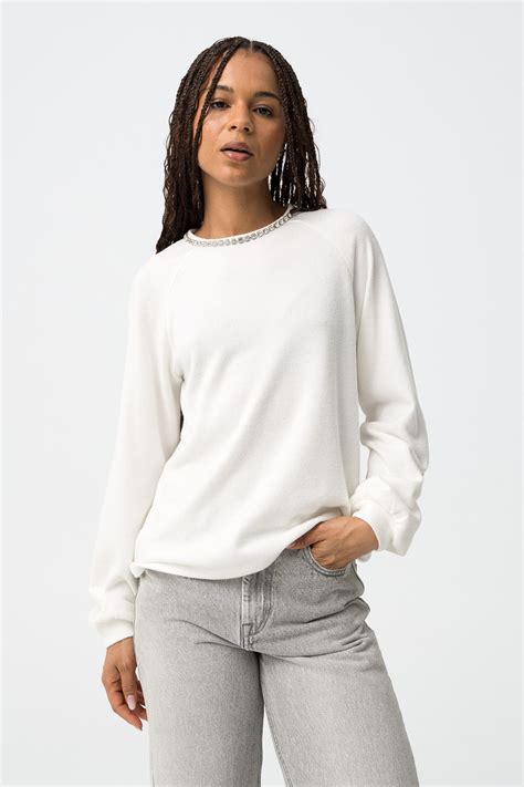 Long Sleeve White T-shirt - 10064247_110 - Tiffosi