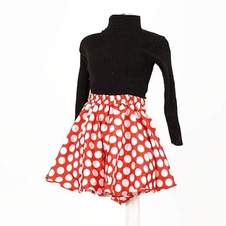 Buy ITSMYCOSTUME Red & Black Polka Skivvy & Skirt Dress Costume for ...
