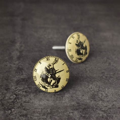 Alice In Wonderland White Rabbit Ceramic Knob – Spruce and Pop