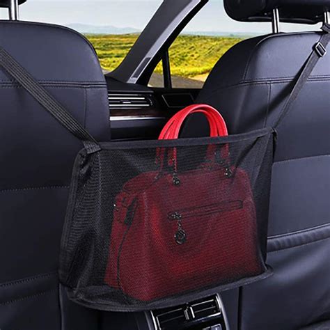 Car Mesh Organizer, Car Net Pocket Handbag Holder, Seat Back Net Bag ...