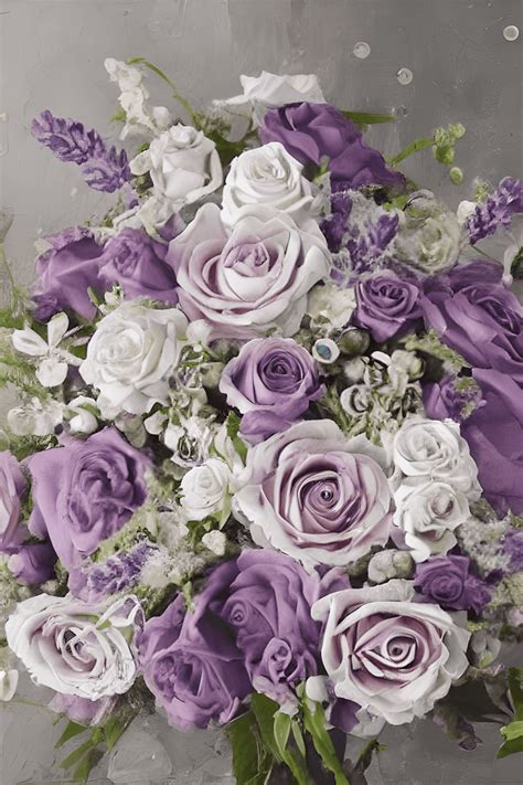 Light Purple Roses Bouquet