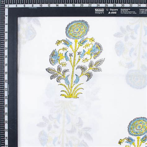 Buy Best Yellow Floral Block Print Fabric Online | DMAASA.in – Dmaasa