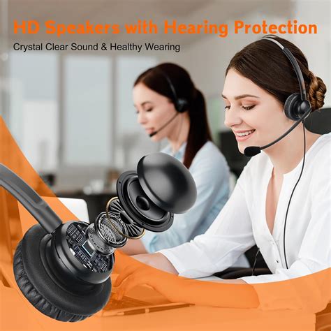 EMAIKER One Ear Wired Office Headset | Single Ear RJ9 Call India | Ubuy