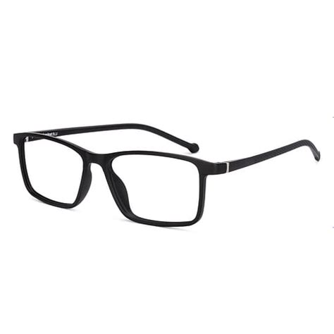 Buy Blue Block Zero Power Screen Glasses : Black Full Rim Rectangle ...