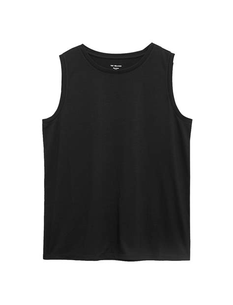 Buy Crew Neck Relaxed Sleeveless Tank Top at Marks & Spencer