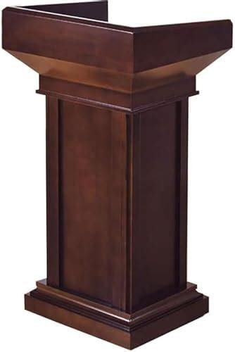 CCNOS Historical Teak Wooden Podium stand with Mic for Office, School ...