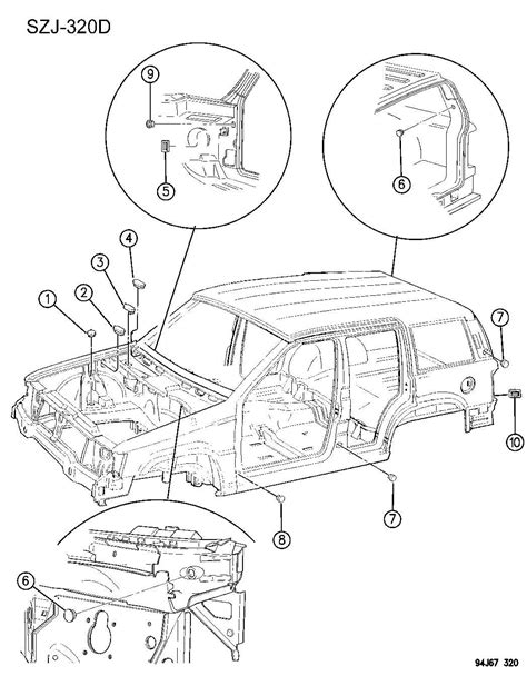 A Visual Guide to the Body Parts of a 2002 Jeep Grand Cherokee