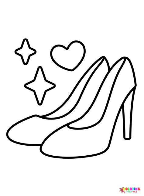 Dress And Shoes Coloring Pages