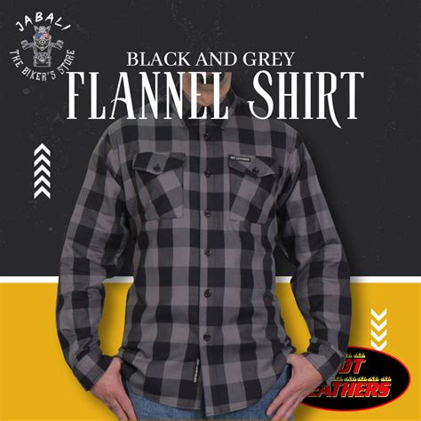 Hot Leathers Black and Gray Flannel Shirt Timeless Style Meets Rugged ...