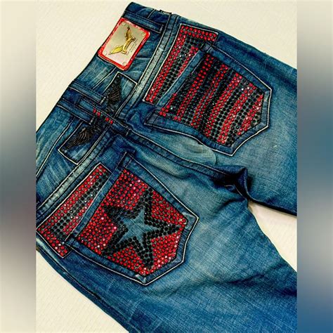 New Men's ROBIN'S JEAN sz 30 Swarovski Crystals Straight Jeans | Robin ...