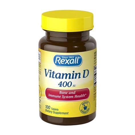 Buy Rexall Vitamin D 400 IU Tablets, 100 ct from Dollar General - Instore