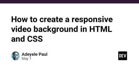 Video in Background HTML 的图像结果