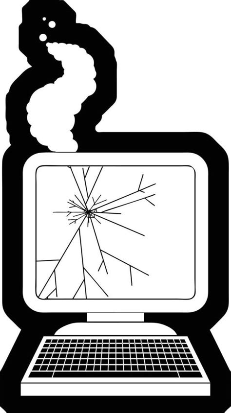 Cartoon Icon Broken Computer 的图像结果