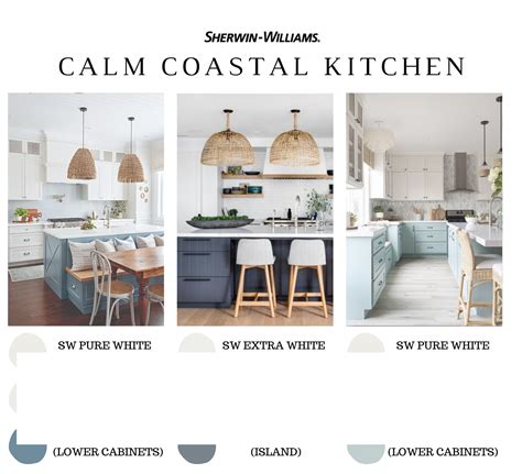 CALM COASTAL Paint Color Palette Sherwin Williams Coastal - Etsy