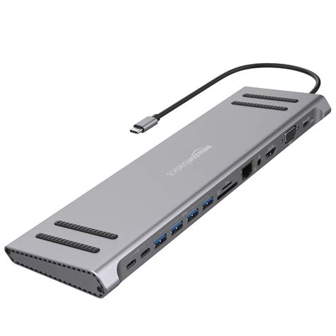 Amazon Basics Dock Station, 13-in-1 USB C HUB Docking Station, USB C ...