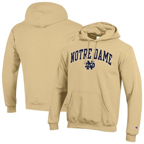 Men's Champion Gold Notre Dame Fighting Irish Arched Logo Fleece ...