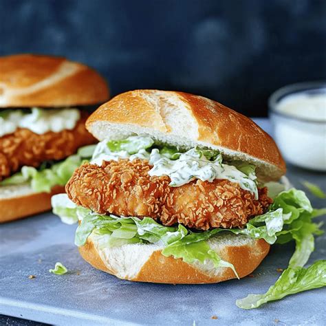 Ultimate Crispy Chicken Caesar Sandwich - A Delicious Delight!