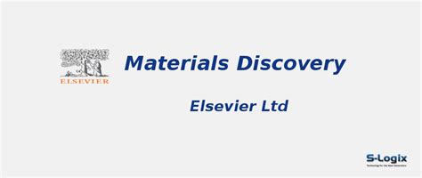 Materials Discovery Elsevier Journal Impact Factor | S-Logix