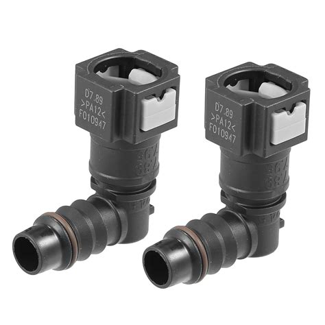 X AUTOHAUX 2pcs Fuel Line Quick Connect 90 Degree Push-On Single Barb ...