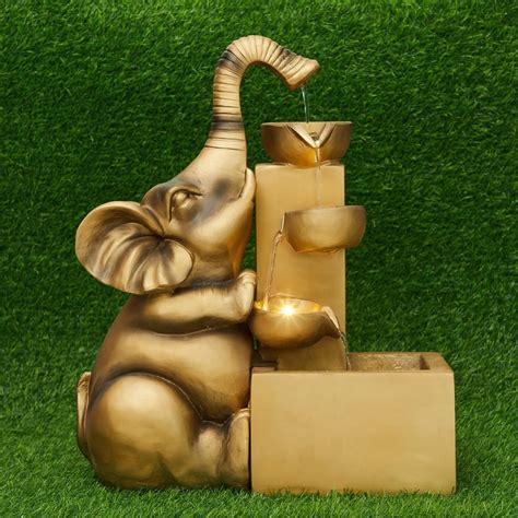 Buy Cascade Polyresin Ganesha Fountain - 40x21x50cm from Home Centre at ...